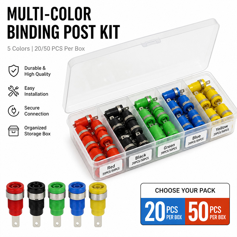 Diy Audio Electronics Kit - Kit Konektor Binding Post Multi-Warna 20/50Pcs